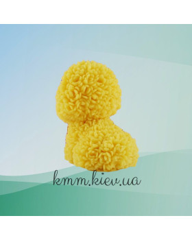 Силіконова форма люкс 3D Собачка в квітах із серцем-foto3