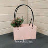 Сумка із круглими ручками Пудрова розмір М (220х110х130мм)