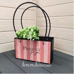 Сумка с круглыми ручками Present for you (Подарок для вас) (220х110х130мм)