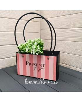 Сумка з круглими ручками Present for you (Подарунок для вас) (220х110х130мм)