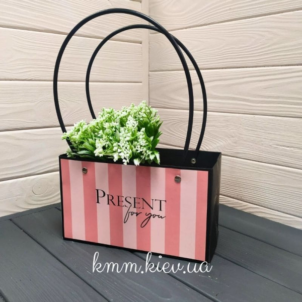 Сумка з круглими ручками Present for you (Подарунок для вас) (220х110х130мм)