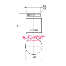 Банка пластиковая с черной крышкой (150мл, 250 мл) - 150мл, 1 шт.-foto2