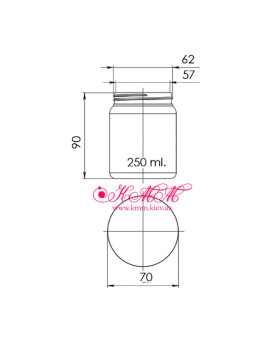 Банка пластикова із чорною кришкою (150мл, 250 мл) - 150мл, 1 шт.-foto2