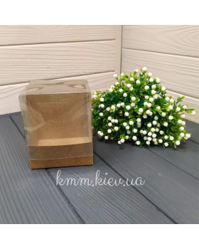 Коробка Акваріум 90х90х110мм -Крафт Коробка Акваріум 90х90х110мм -Крафт