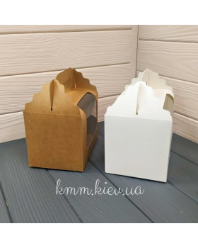 Коробка бонбоньерка с прозрачным окном 160х110х110мм - Крафт-foto2