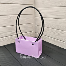 Сумка с круглыми ручками Мини 160х70х100мм в ассортименте - Лавандовый-foto3