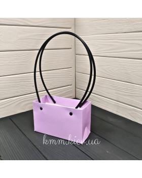 Сумка з круглими ручками Міні 160х70х100мм в асортименті - Лавандовий-foto3