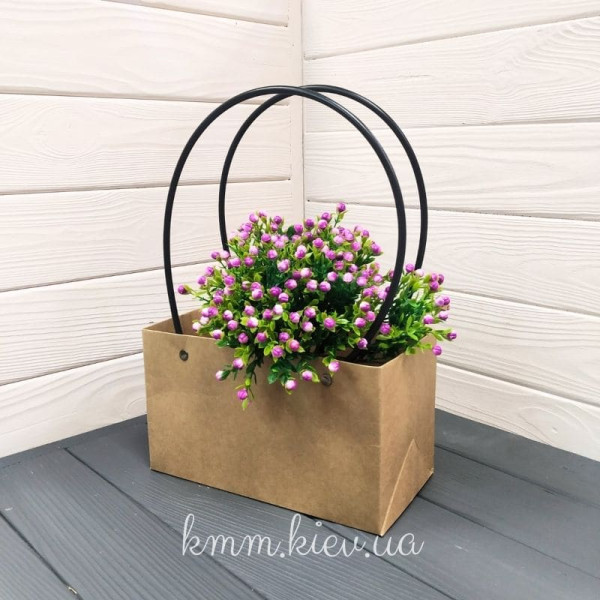 Сумка із круглими ручками Крафт (220х110х130мм)