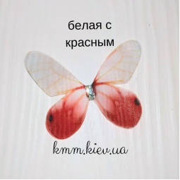 Бабочки из органзы двухслойные со стразами 3 шт. - цвет ассорти -foto2