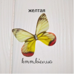 Бабочки из органзы двухслойные со стразами 3 шт. - цвет ассорти -foto5