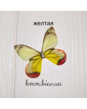 Метелики з двошарової органзи зі стразами 3 шт. - колір асорті-foto5