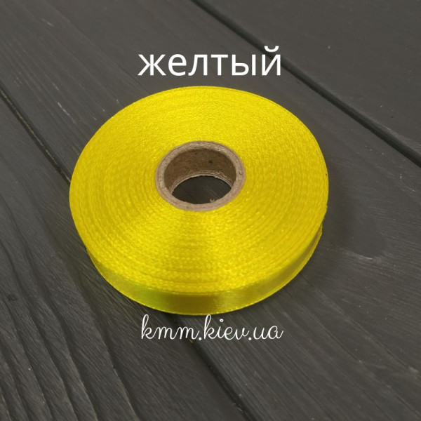 Стрічка атласна 12мм колір в асортименті (1м, рулон 23м) - 1 м, Айворі