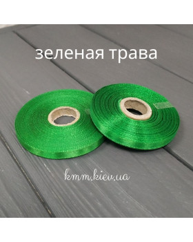 Лента атласная 6мм Зеленые оттенки 23м рулон - Зеленая трава-foto3