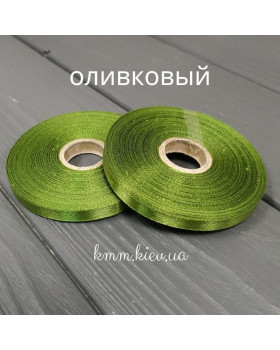 Лента атласная 6мм Зеленые оттенки 23м рулон - Зеленая трава-foto4