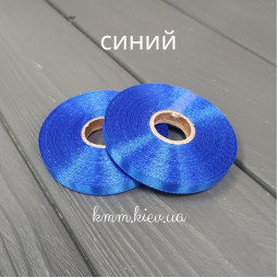 Лента атласная 6мм Синие оттенки 23м рулон - Синий-foto5