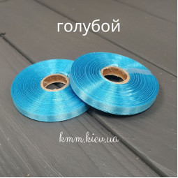 Лента атласная 6мм Синие оттенки 23м рулон - Синий-foto3