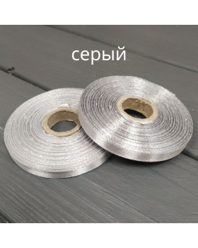 Стрічка атласна 6мм Білий, Сірий, Айворі 23м рулон - Айворі-foto2