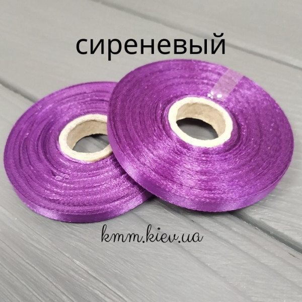 Стрічка атласна 6мм Червоний, Марсала, Коричневий, Бузковий 23м рулон - Червоний