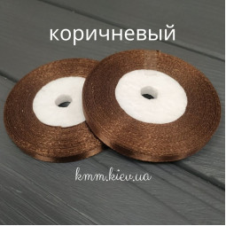 Лента атласная 6мм Красный, Марсала, Коричневый, Сиреневый 23м рулон - Красный-foto2