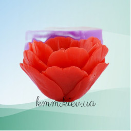 Силиконовая форма люкс Мак раскрытый малый 3D-foto2