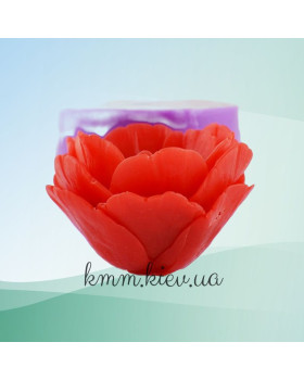 Силиконовая форма люкс Мак раскрытый малый 3D-foto2