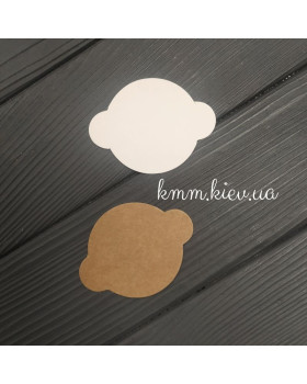 Бірка, підкладка 60ммх80мм - Крафт