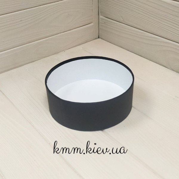 Капелюшна коробка низька Чорна D16 висота 6см