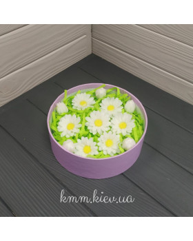 Капелюшна коробка низька Лаванда D16 висота 6см