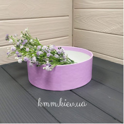 Капелюшна коробка низька Лаванда D16 висота 6см-foto3