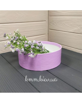 Капелюшна коробка низька Лаванда D16 висота 6см-foto3