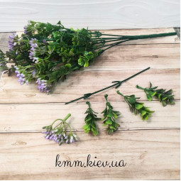 Самшит із кольоровими ягодами (Калинка) в асортименті - гілка, Жовтий-foto2