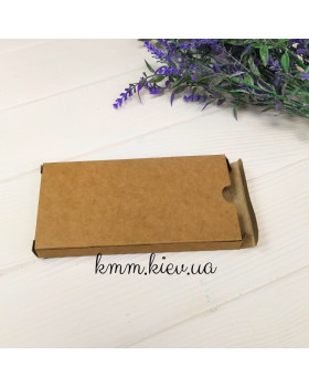 Коробка для плитки шоколаду з овальним вікном 160х80х15мм - Крафт-foto2