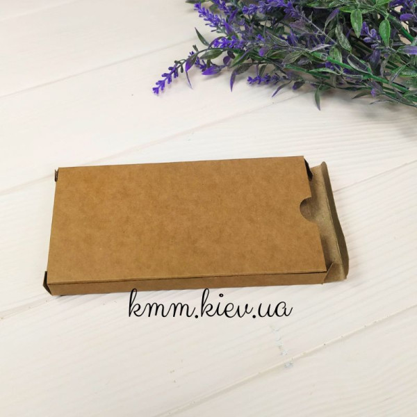 Коробка для плитки шоколаду з овальним вікном 160х80х15мм - Крафт