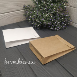 Коробка - саше 100х30х150мм (белая, крафт) - Крафт-foto2