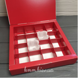 Паперова форма для цукерок квадратна Біла 30х30мм - 18шт.-foto2