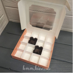 Паперова форма для цукерок квадратна Коричнева 30х30мм - 18шт.-foto2