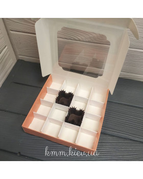 Паперова форма для цукерок квадратна Коричнева 30х30мм - 18шт.-foto2