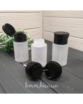 Флакон пластиковий з помпою для рідини 80мл