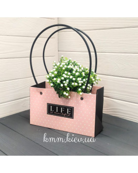 Сумка с круглыми ручками Life is beautiful (Жизнь прекрасна) (220х110х130мм) Сумка с круглыми ручками Life is beautiful (Жизнь прекрасна) (220х110х130мм)