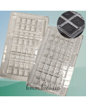 Полікарбонатна форма для шоколаду Плитка з маленьким серцем (Baker)