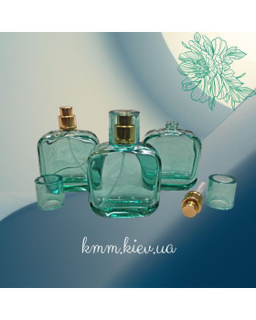 Флакон парфюмерный стеклянный Лаки Бирюза с распылителем 50мл