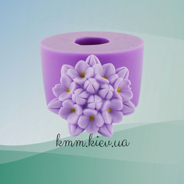 Силіконова форма люкс Бузок пучок малий 3D