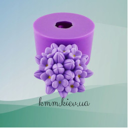 Силиконовая форма люкс Сирень пучок большой 3D