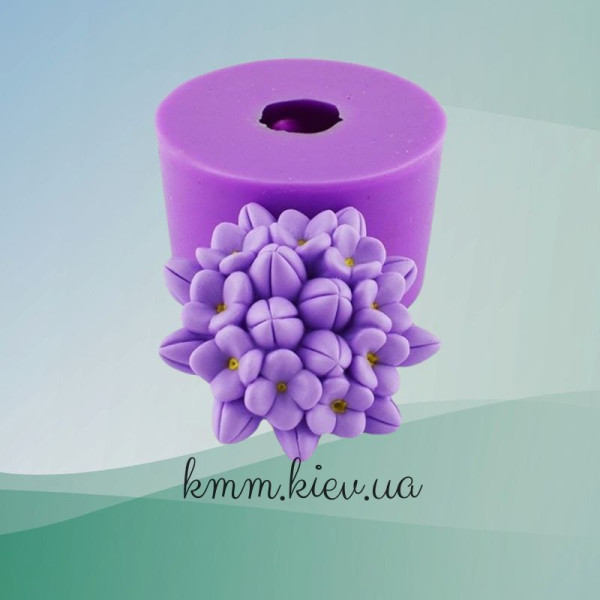 Силиконовая форма люкс Сирень пучок большой 3D
