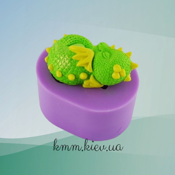 Силиконовая форма люкс 3D Дракончик малыш спящий