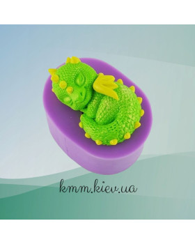 Силиконовая форма люкс 3D Дракончик малыш спящий