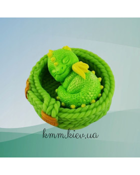 Силіконова форма люкс 3D Дракончик малюк сплячий-foto2