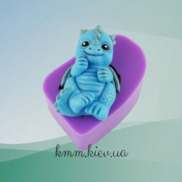 Силиконовая форма люкс 3D Дракончик малыш