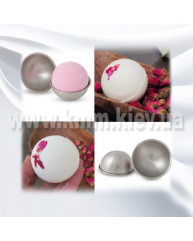 Алюмінієва форма для бомбочок Сфера велика Д65мм-foto2