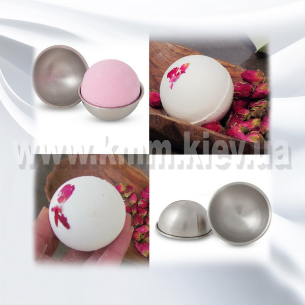 Алюмінієва форма для бомбочок Сфера велика Д65мм Алюмінієва форма для бомбочок Сфера велика Д65мм